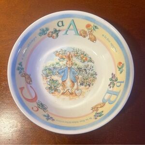Peter Rabbit Wedgewood ABC Cereal/Oatmeal Bowl by Frederick Warne& Co. 1997